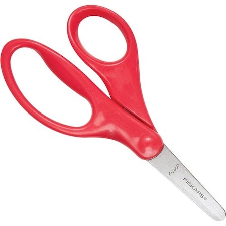 Fiskars Scissors, f/Children, Safety Edge Blades, Blunt, 5in, Red FSK1941601067